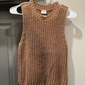 Abercrombie & Fitch Women's Brown Knit Sweater Vest
